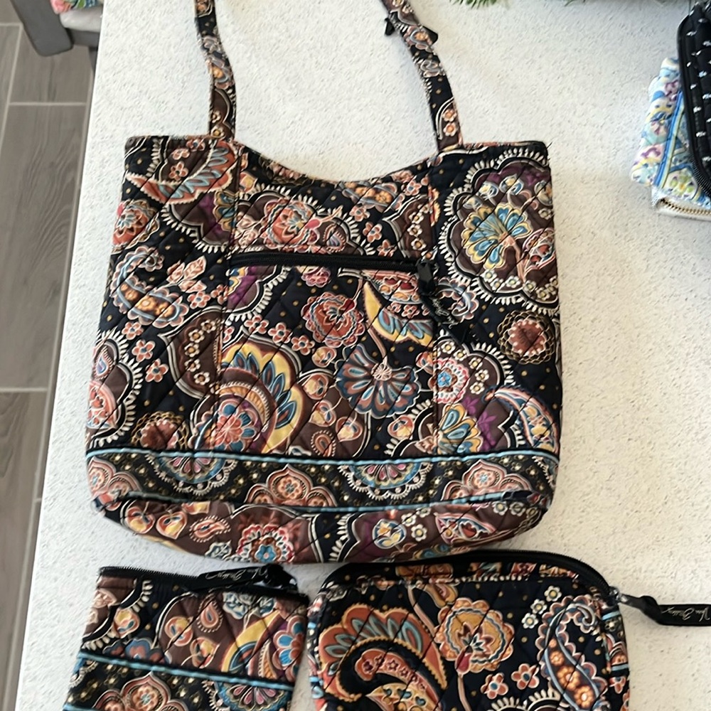 Vera Bradley Kensington Brown purse coin and wallet